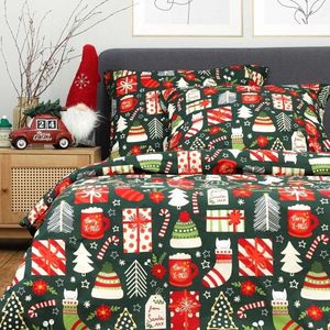 Lenjerie de pat pentru o persoana Sente, Homla, 2 piese, 140x200 cm, bumbac, multicolor imagine