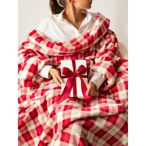 Patura cu maneci Arno, Homla, 130x170 cm, poliester, multicolor imagine