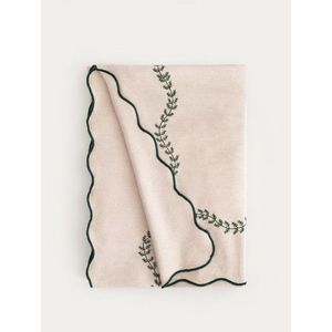 Fata de masa Marvil, Homla, 130x180 cm, bumbac/poliester, bej/verde imagine