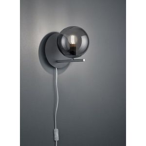 Aplica de perete Pure, TRIO, 18x20.6 cm, 28W, 1x E14, metal, antracit imagine