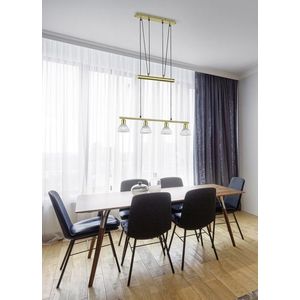 Lustra Levisto, TRIO, 80x11x160 cm, 4.9W, 4x E14, metal, bronz mat/alb imagine