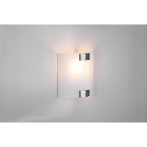 Aplica de perete Pura, TRIO, 20x20 cm, 40W, 1x E27, metal, nichel mat/alb imagine