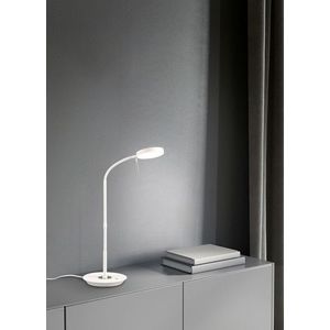 Lampa de masa Monza, TRIO, 19x46x57 cm, 12W, 1x SMD, metal, alb mat imagine