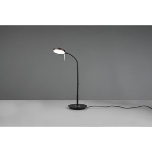 Lampa de masa Monza, TRIO, 19x46x57 cm, 12W, 1x SMD, metal, negru mat imagine