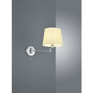 Lampa de perete Lyon, TRIO, 25.5x32.5 cm, 60W, 1x E27, metal, nichel mat/alb imagine