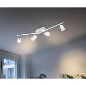 Plafoniera Narcos, TRIO, 81.5x8x20 cm, 6.5W, 4x SMD, metal, alb mat imagine