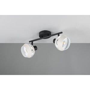 Plafoniera Isla, RL, 36.7x12x21 cm, 10W, 2x E14, metal, negru/gri imagine