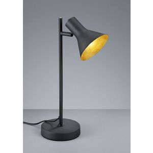 Lampa de masa Nina, RL, 13x39 cm, 28W, 1x E14, metal, negru/auriu imagine