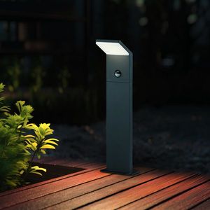 Lampadar de exterior cu senzor Pearl, TRIO, 14x50 cm, 8W, 1x SMD, aluminiu, antracit imagine