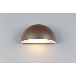 Aplica de perete pentru exterior Maas, TRIO, 27x15.5x14.3 cm, 10W, 1x E27, aluminiu, maro imagine