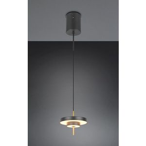 Lustra Keaton, TRIO, 20x150 cm, 10W, 1x SMD, metal, negru/auriu imagine