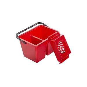 Galeata cu 2 compartimente CUBOLIMP, rosu, 14 L, Cisne imagine