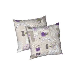 Set 2 perne Lavanda, microfibra matlasata Alcam, 70X70 cm imagine