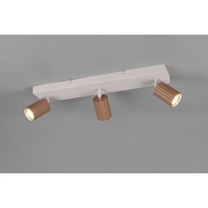 Plafoniera Soka, TRIO, 50x9x14.5 cm, 10W, 3x GU10, metal, gri/maro imagine