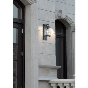 Aplica de perete pentru exterior cu senzor Sambesi, TRIO, 12.5x33 cm, 28W, 1x E27, aluminiu, antracit imagine