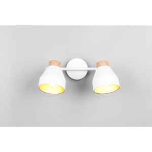 Plafoniera Valentin, RL, 32x15x21 cm, 10W, 2x E14, metal, alb mat/natur imagine