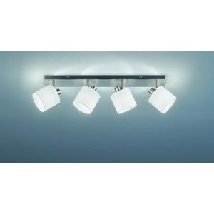 Plafoniera Tommy, RL, 70x17.6x19 cm, 28W, 4x E14, metal, nichel mat/alb imagine