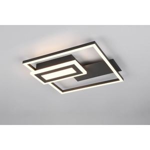Plafoniera Spiro, RL NOW, 33x30x6.2 cm, 22W, 1x SMD, metal, negru mat/alb imagine