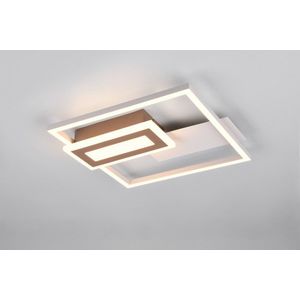 Plafoniera Spiro, RL NOW, 33x30x6.2 cm, 22W, 1x SMD, metal, gri/natur imagine