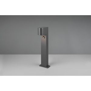 Lampadar de exterior cu senzor Roya, TRIO, 12x15x50 cm, 35W, 1x GU10, aluminiu, antracit imagine
