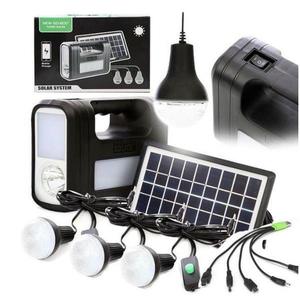 Kit solar GD-Lite 8017 dotat cu dispozitive USB cu 3 becuri LED si acumulator imagine
