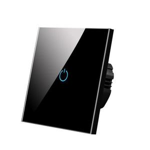 Intrerupator Touch, Sticla Securizata, Design Modern, Iluminare Led, 1 Faza, Negru imagine