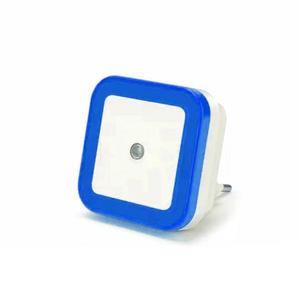 Lampa de noapte Led, cu senzor zi-noapte, 1W, 40lm, lumina albastra, 110-240V, plastic imagine