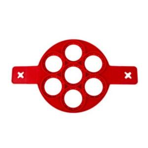 Forma pentru clatite/ oua Skycandle, Silicon, Diametru 7 cm, Rosu imagine