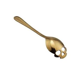 Lingurita in forma de craniu pentru zahar, inghetata, bomboane, etc., GOLD, MyStyle imagine