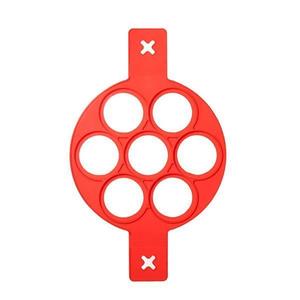 Forma antiaderenta pentru mini clatite si oua, Silicon, 37.85 x 28.86 cm, Rosu imagine