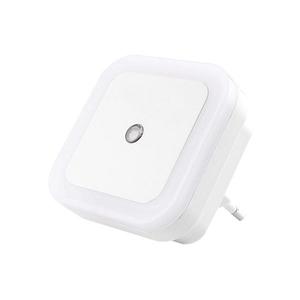 Lampa de veghe LED, ZYuuan, Cu senzor zi-noapte, 0.8W, 40lm, Lumina alba, 100-240V, Alb imagine