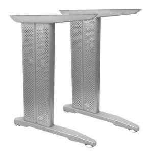Set 2 picioare birou, finisaj argint, H: 735 mm imagine