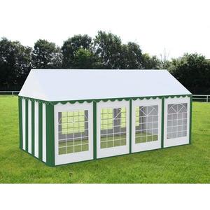 Cort Evenimente Economy, Pvc Verde-Alb, 4x8 m - Corturi24 imagine
