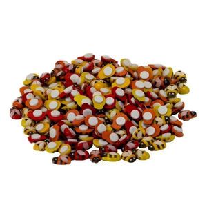 Set 200 albinute multicolor din lemn, 0.9 x 1.2 cm, autoadezive imagine