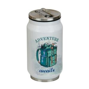 Cana termos Adventure awaits, cu capac si pai integrat in deschidere, 250 ml, otel inoxidabil imagine
