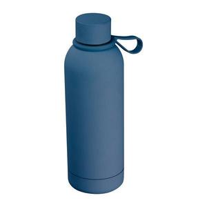 Sticla de baut, Termo, Piksel, exterior cauciucat, cu maner, 500 ml, Albastru imagine