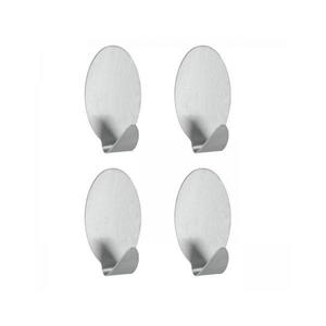 Agatatori cuier autoadezive din inox, set 4 bucati - Maxdeco imagine