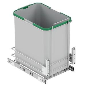 Cos de gunoi incorporabil S-2583-G, glisant, cu montaj pe usa, pentru corp de 400 mm, 35 litri, gri imagine