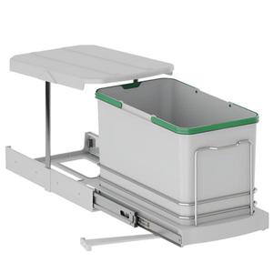 Cos de gunoi incorporabil S-2573-G, glisant, cu extragere automata, pentru corp de 400 mm, 16 litri, gri imagine