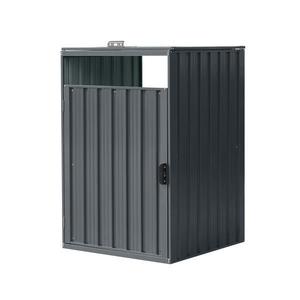 Cutie de gunoi metalică M cu o cutie BS-MK1 - 80 x 80 x 122 cm antracit imagine