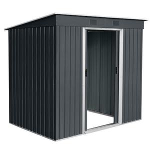 Magazie de gradina depozitare XL YF67 - 4, 2m³ - 131 x 236 x 190 cm antracit imagine