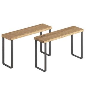 Set 2 etajere York, din lemn de acacia, 27x8x16 cm imagine