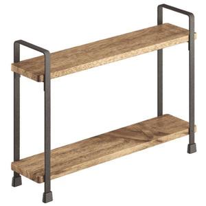 Raft York cu 2 etaje din lemn de acacia, 34x8x23 cm imagine