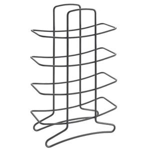 Suport, stativ pentru 12 sticle de vin, Bottle-Tower Lava, finisaj negru mat, 27x11x46 cm imagine