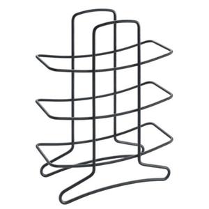 Suport, stativ pentru 9 sticle de vin, Bottle-Tower Lava, finisaj negru mat, 27x11x36 cm imagine