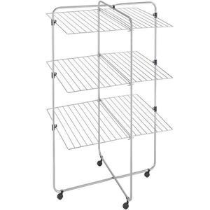 Uscator de rufe vertical, Asymmetric 3, pliabil, cu 3 etaje, argintiu, 40 m imagine