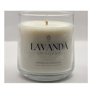 Lumânare din ceara de soia, aroma Lavandă și Citrice, 180 g imagine