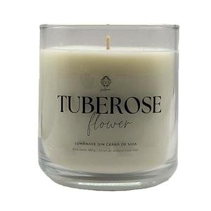 Lumânare din ceara de soia, aroma Tuberose Flower/tuberoza, 180 g imagine
