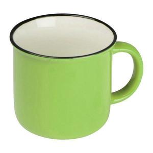 Cana vintage, Verde, 350 ml, Piksel, Ceramica, ø8, 9×8, 2 cm imagine