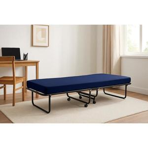 Pat pliant Lyra, albastru, 190x80x28 cm - Unic Spot Ro imagine